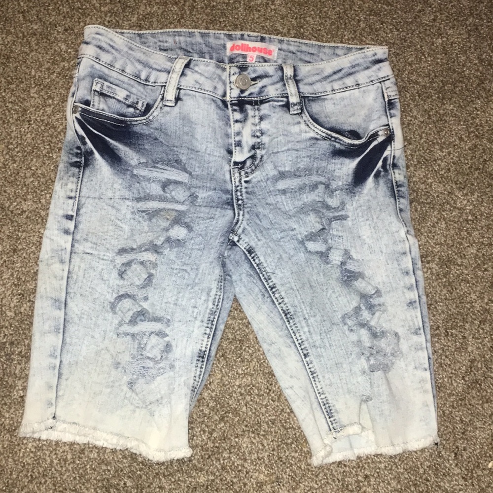 Distressed Bermuda Shorts